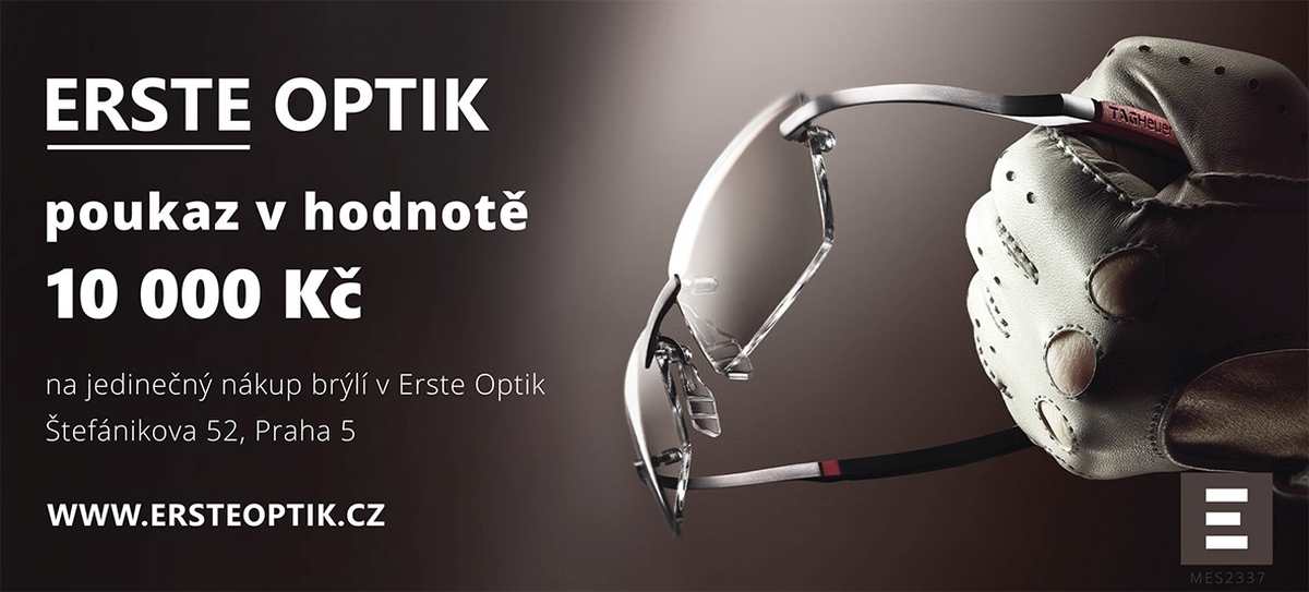 10. a 11. cena – Voucher na nákup brýlí v Erste Optik v hodnotě 10 000 Kč