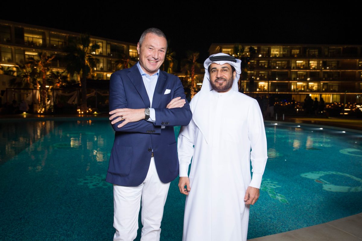 Jean-Christophe BABIN. H.E Abdulla Al HABBAI. . Bulgari Resort Dubai Opening. U.A.E. 12/2017 © david atlan