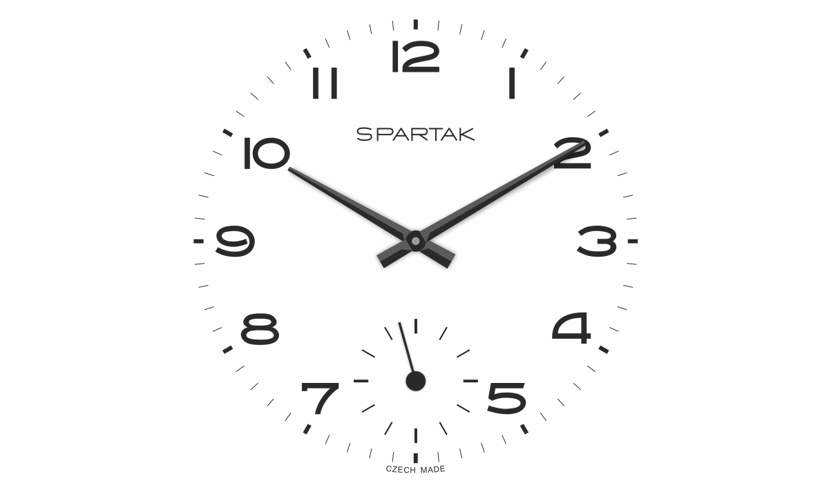 Nástěnné hodiny čistého designu, který umožňuje univerzální využití v různých typech interiéru. Zajímavým detailem je tzv. mimostředná vteřinovka, která upoutá na první pohled a minimalistickým hodinám dodává na jedinečnosti.