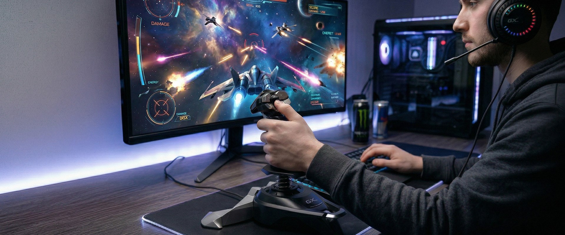 Joystick pro letecké simulátory