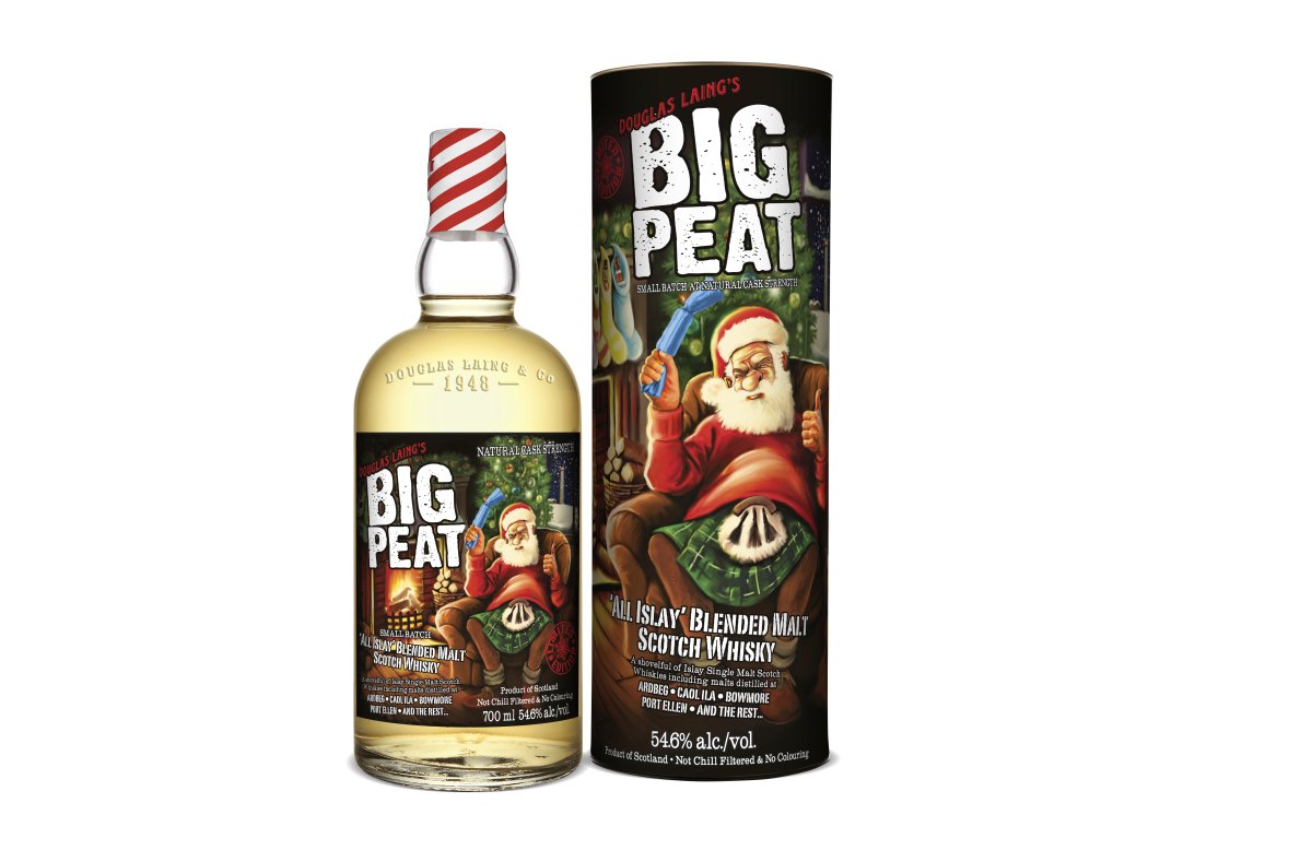 Douglas Laing, Big Peat Christmas 2016: Limitovaná sváteční verze skotské whisky Big Peat obsahuje whisky ze všech aktivních palíren z oblasti Islay se sudovou sílou 54,6 %. Jde už o šestou vánoční edici whisky, kterou rodinná destilérie Douglas Laing vyrobila. Big Peat zaujme intenzivním aroma i svým rašelinovým a kouřovým charakterem. Při jeho výrobě tradičně nedošlo k umělému dobarvování či filtraci za studena Cena: 1 719 Kč. 